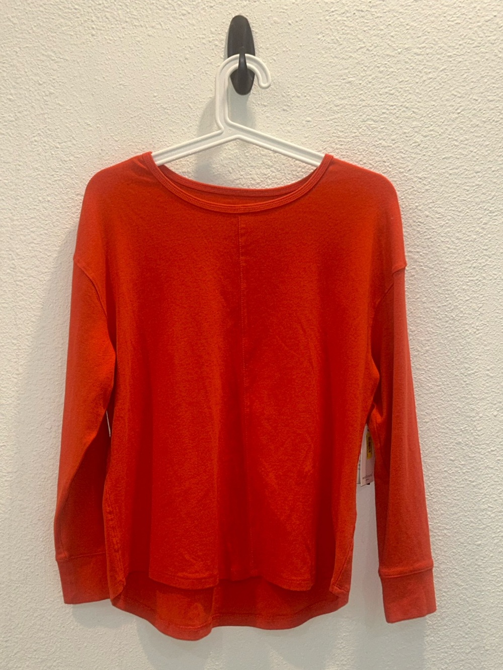 Westbound Women's Long-Sleeve Crewneck Top - Orange-Red